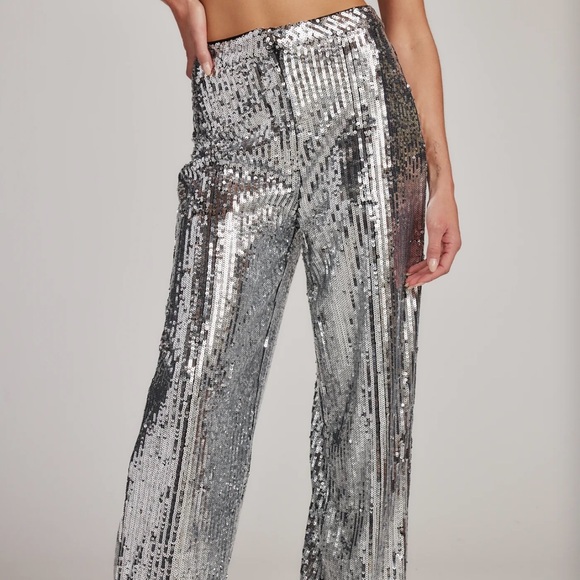 SEASON SPARKLE! ✨ NWT 12th Tribe Sequence Pants/XS - Picture 5 of 7